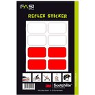 Fasi reflektierende Vierecke 3M selbstklebend weiss / rot