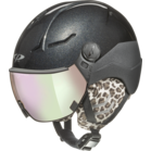 CP Ski Women COYA+ Helmet black sparkling/ black soft touch leo ears / Visor Nr.29
