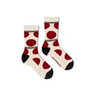Le Patron Polka Socks red ecru